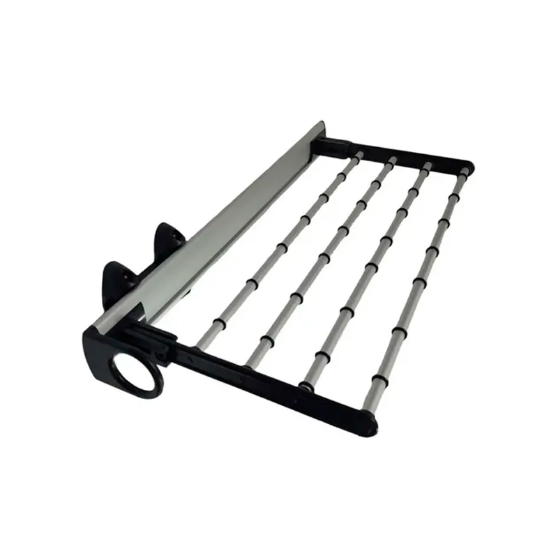 Soporte extraible para polleras y pantalones negro aluminio anodizado 4 posiciones