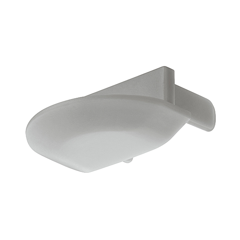 Tapa final para perfil de 6.5mm plastico plata