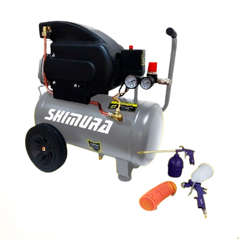 Compresor 2.5HP tanque x 24L kit x 3 piezas