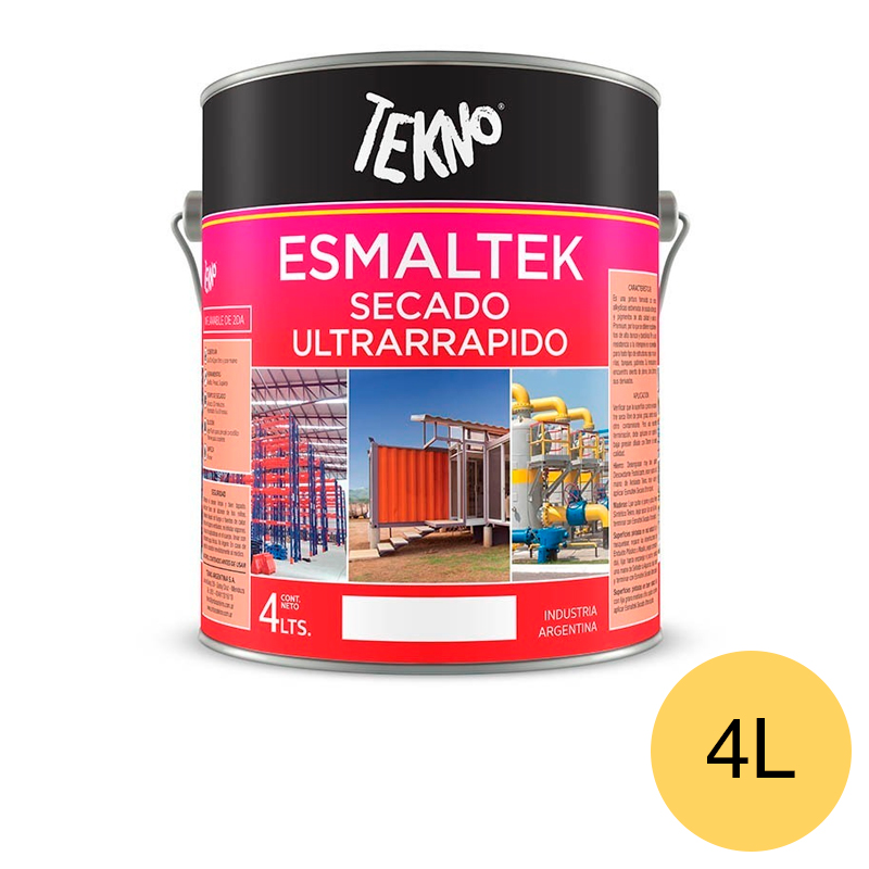 Pintura sintetica secado rapido amarillo vial lata x 4L