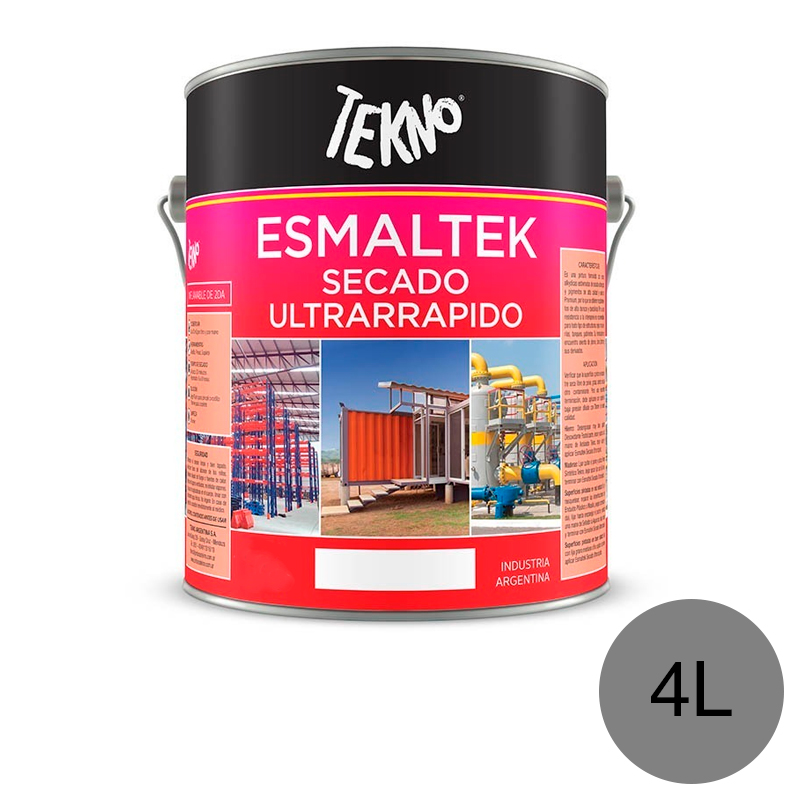 Pintura sintetica secado rapido gris oscuro lata x 4L