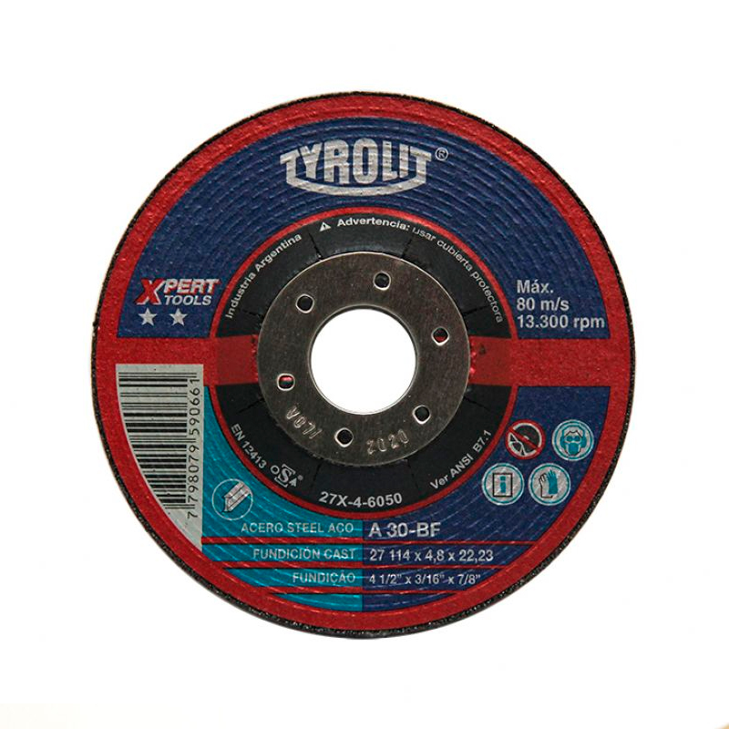 Disco de amolar acero Xpert ø 114mm x 4.8mm x 22mm