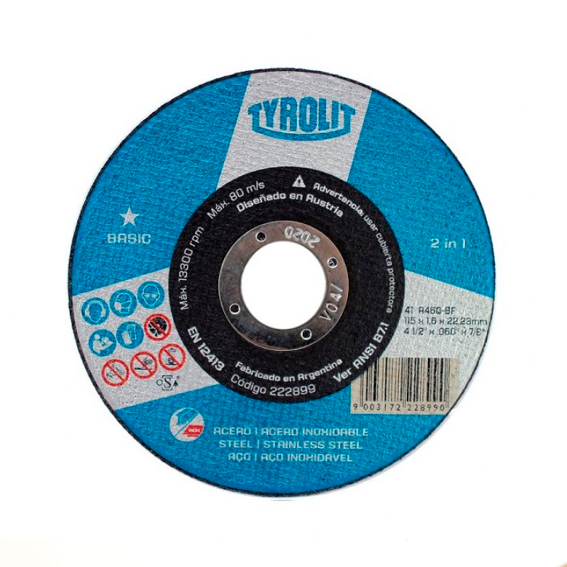 Disco de corte 2 en 1 Basic ø 178mm x 1.6mm x 22mm