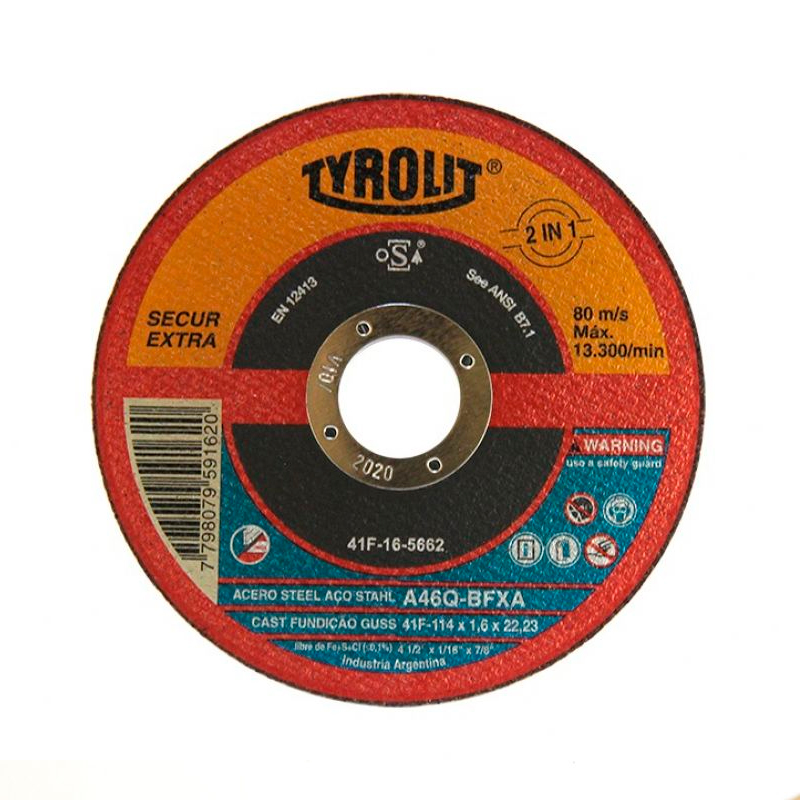 Disco de corte 2 en 1 Secur ø 230mm x 3.2mm x 22mm