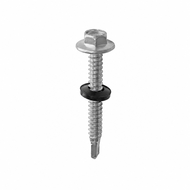 Tornillo hexagonal metal metal punta mecha c/arandela 10 x 1/2"