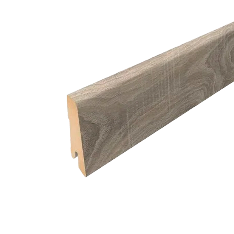 Zocalo piso flotante MDF L368 prepintado roble bardolino gris 14mm x 60mm x 2.4m