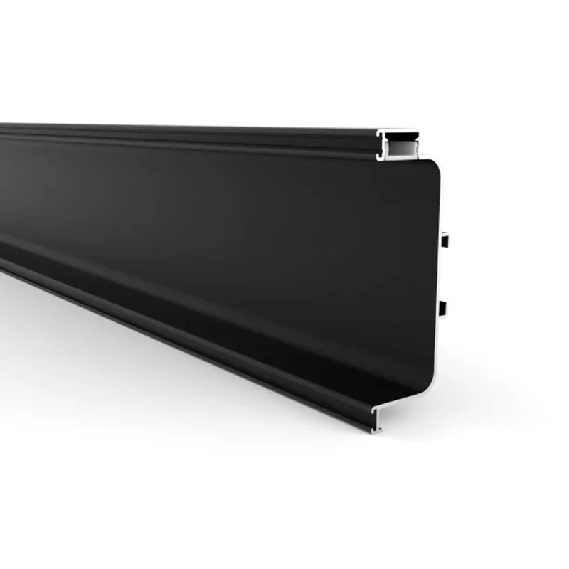Perfil Gola media LED negro con felpas 3m