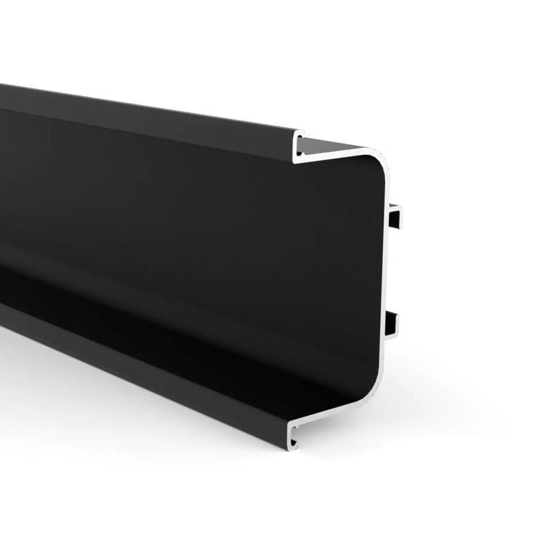 Perfil Gola media mini negra 3m