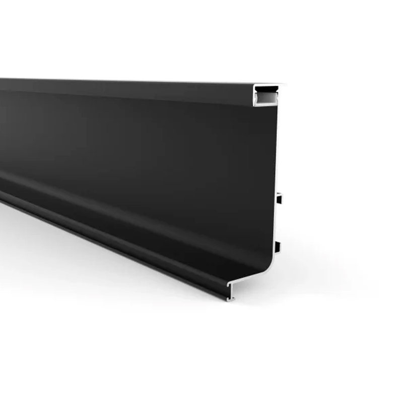 Perfil Gola superior LED negro con felpas 3m