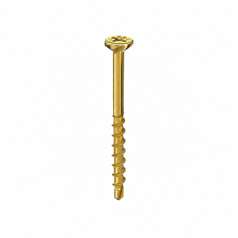 Tornillo autoperforante Tel-Deck mecha dorado 8 x 2" caja x 200u