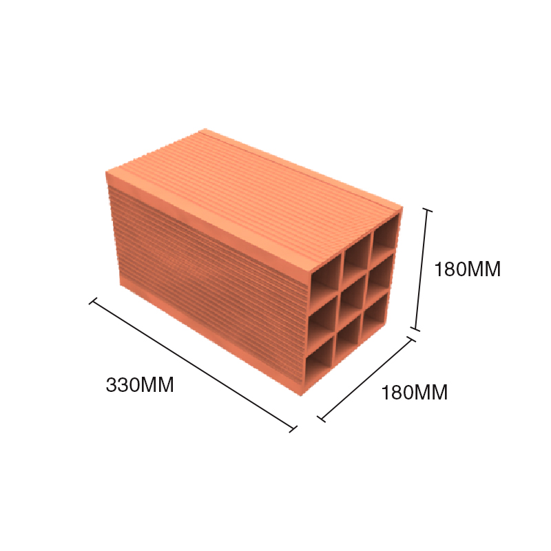 Ladrillo ceramico cerramiento no portante 180mm x 180mm x 330mm