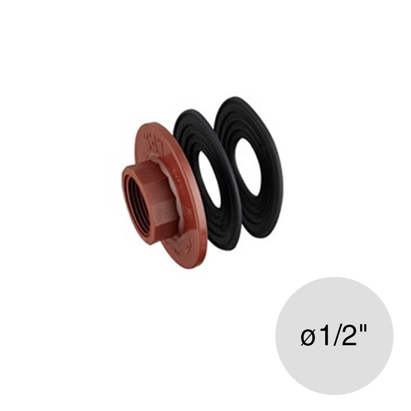 Brida agua fria caliente polipropileno rosca c/junta ø 1/2"