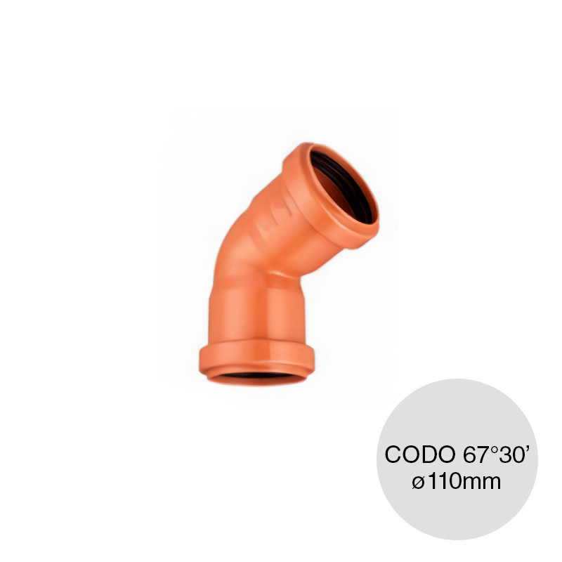 Codo 67°30' hembra-hembra desagüe polipropileno ø 110mm