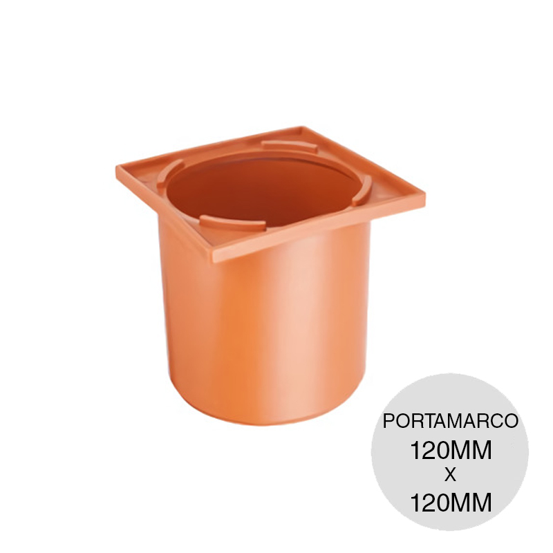 Portamarco largo rejilla desagüe polipropileno ø 110mm 120mm x 120mm