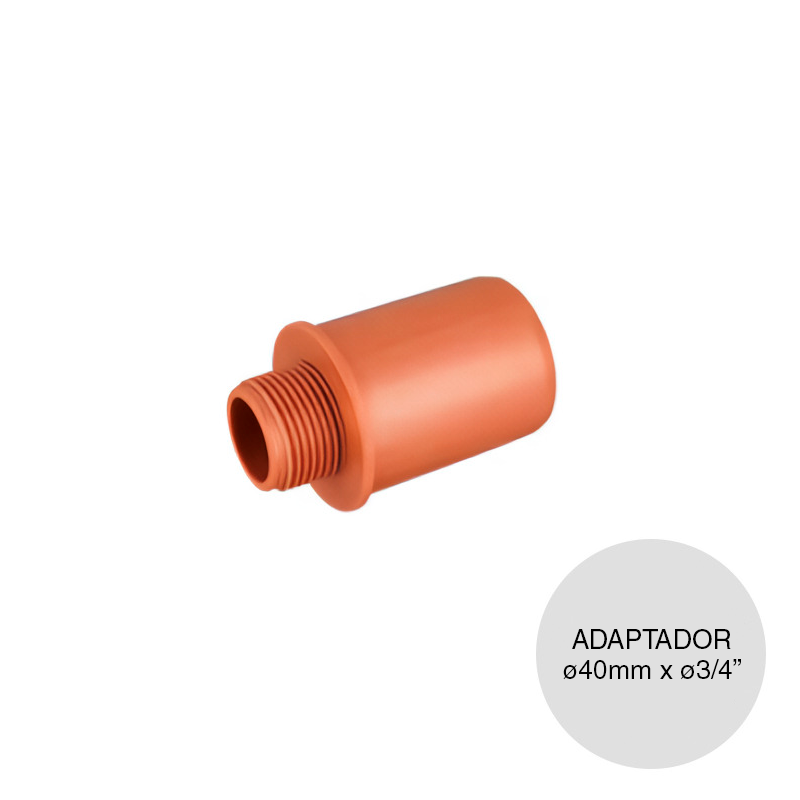 Adaptador desagote aire acondicionado ø 40mm x ø 3/4"