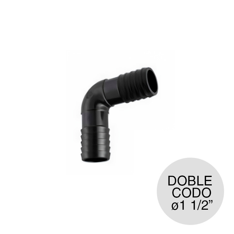 Espiga doble codo polietileno Agro ø 1 1/2"