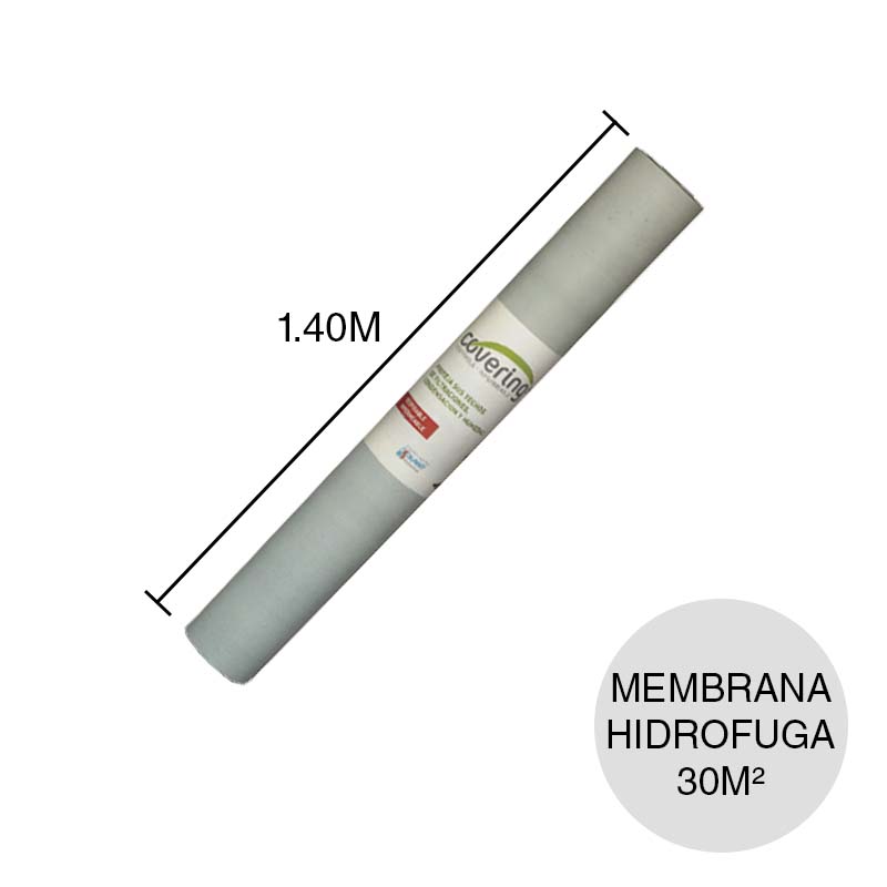 Membrana hidrofuga Covering agua / viento 1.40m x 21.42m rollo x 30m²
