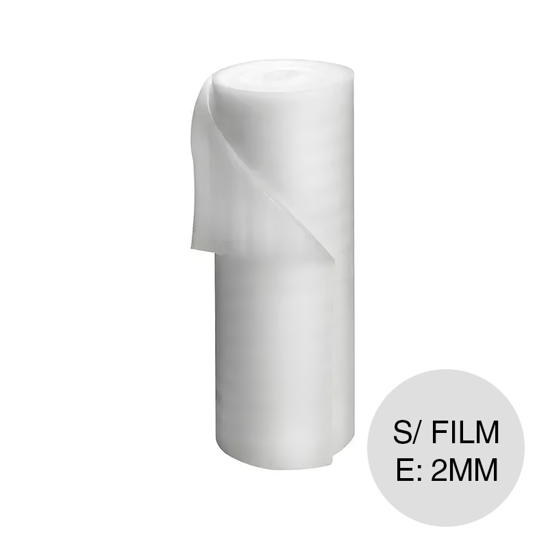 Aislante termico hidrofugo espuma termoplastica sin solape 2mm x 1m x 20m rollo x 20m²