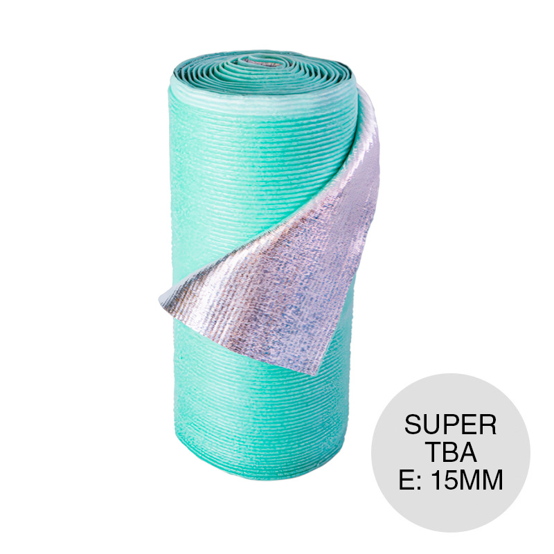 Ailsante termico hidrofugo espuma polietileno Super TBA multicapa 15mm x 1.25m x 15m rollo x 18.75m²