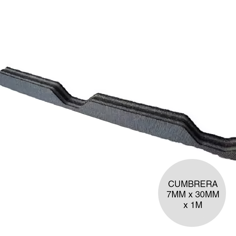 Cierre hermetico cumbrera p/ chapa trapezoidal 7mm x 30mm x 1m