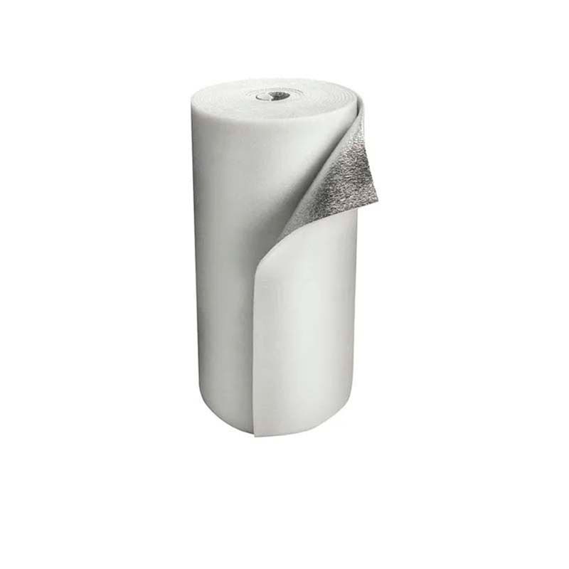Aislante termico hidrofugo espuma polietileno Rufi film aluminio puro simple 10mm x 1m x 20m rollo x 20m²