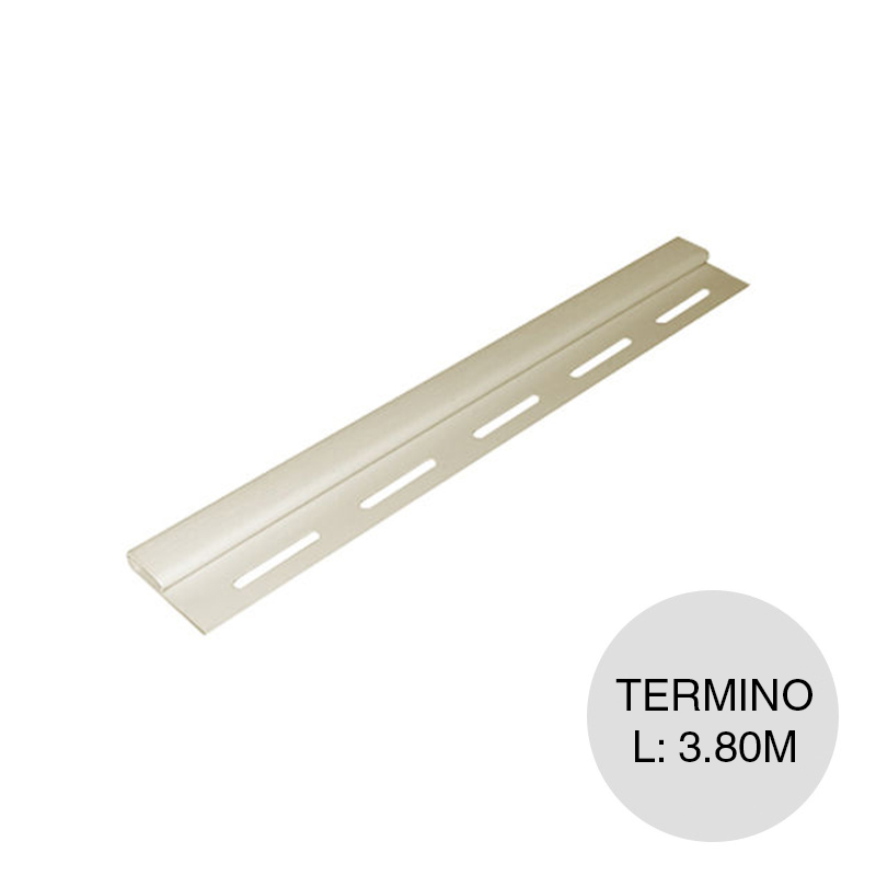 Perfil termino exterior PVC Iso Siding beige x 3.80m