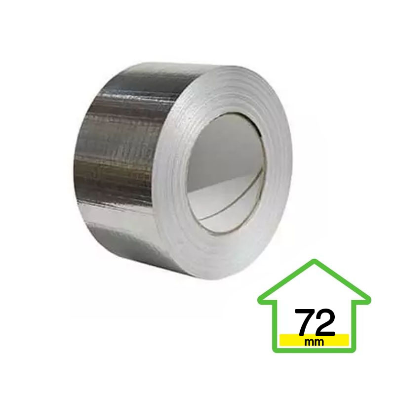 Cinta aluminio reforzado rollo x 72mm x 45.7m