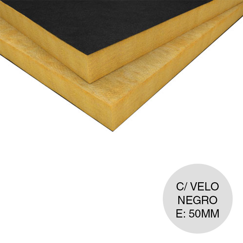 Acustiver P500 c/velo negro 50mm x 1.2m x 1.2m