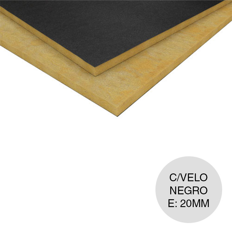 Andina Isocustic velo negro 20mm x 605mm x 1215mm 16u x caja 11.76m²