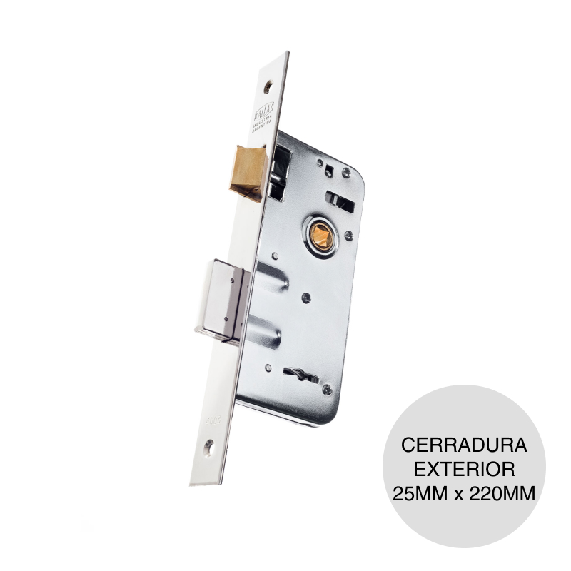 Cerradura intermedia Seguridad 4003 exterior ancho acero 25mm x 67mm x 220mm