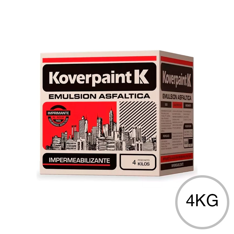 Emulsion asfaltica impermeabilizante Koverpaint base acuosa caja x 4kg