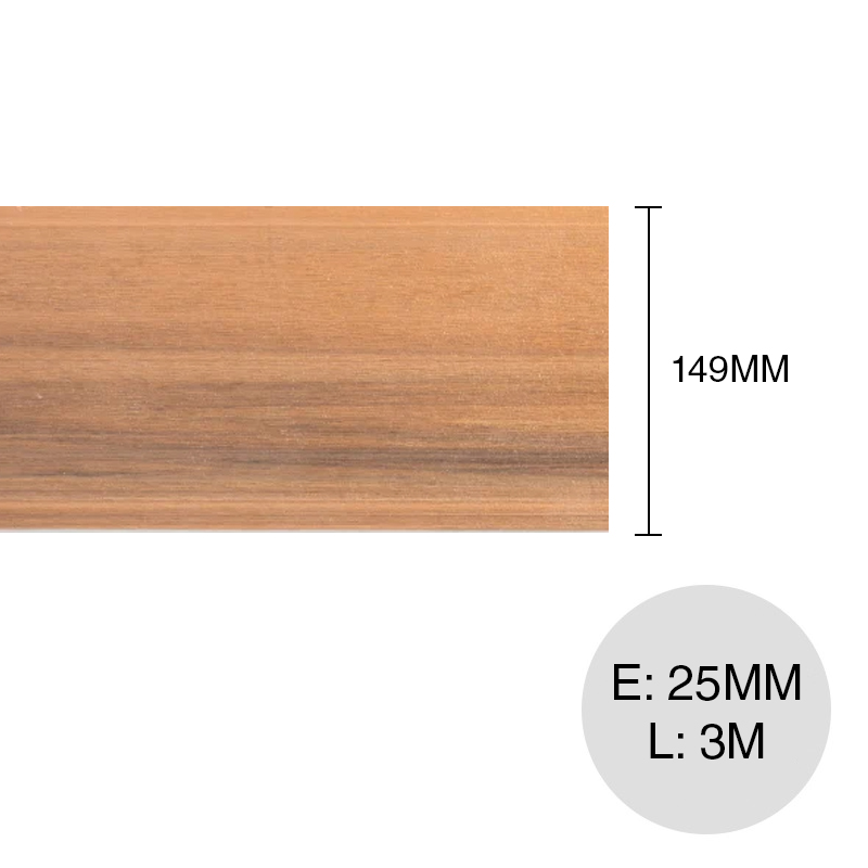 Tabla deck WPC bicapa co-extruido paraiso 25mm x 149mm x 3m