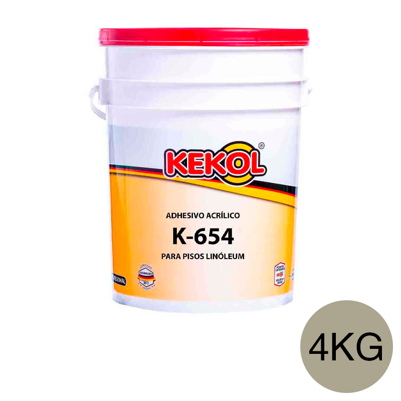 Adhesivo acrilico K-654 pisos linoleum beige balde x 4kg