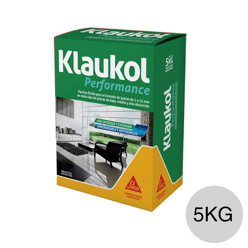 Pastina cementicia Performance tomado junta pisos revestimiento exterior interior gris claro caja x 5kg