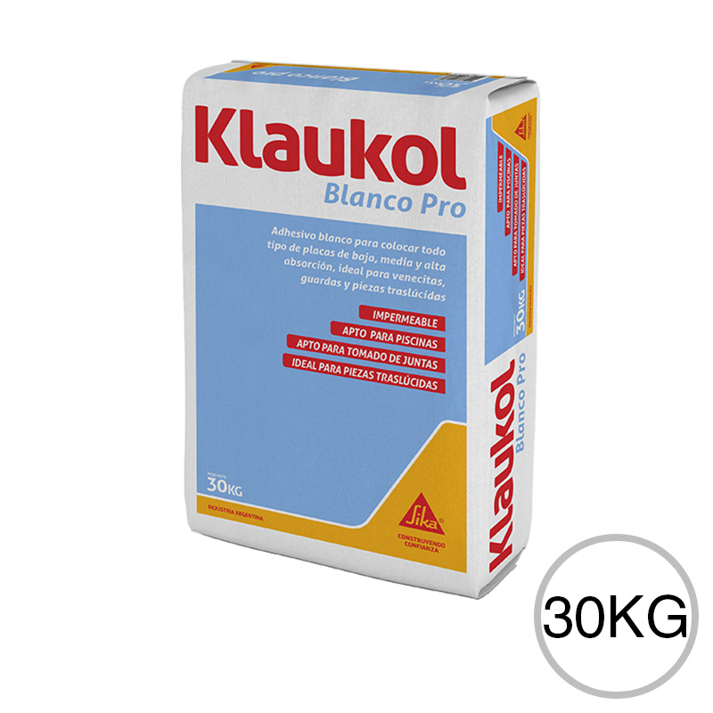 Adhesivo cementicio uso general Blanco Pro exterior interior bolsa x 30kg