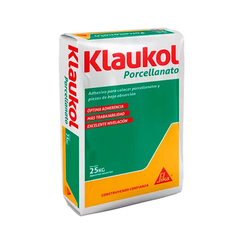 Adhesivo cementicio Porcellanato Fluido exterior interior bolsa x 25kg