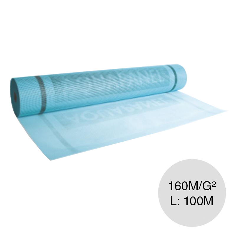 Malla refuerzo revestimientos sistema EIFS fibra vidrio exterior azul rollo 160g/m² x 1m x 50m