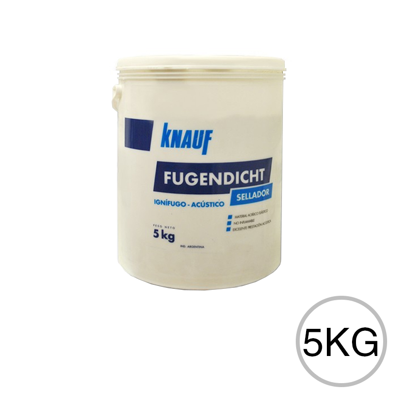 Sellador juntas construccion seco acrilico Fugendicht ignifugo/acustico balde x 5kg