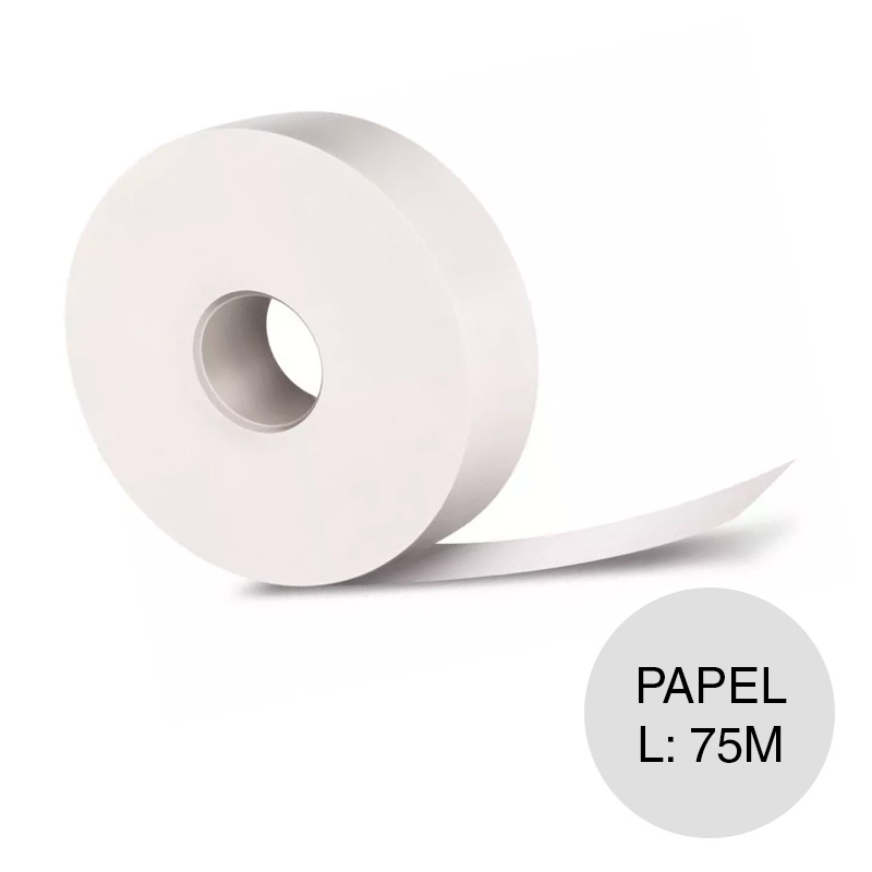 Cinta papel microperforada autoadhesiva tomado juntas blanco rollo x 75m