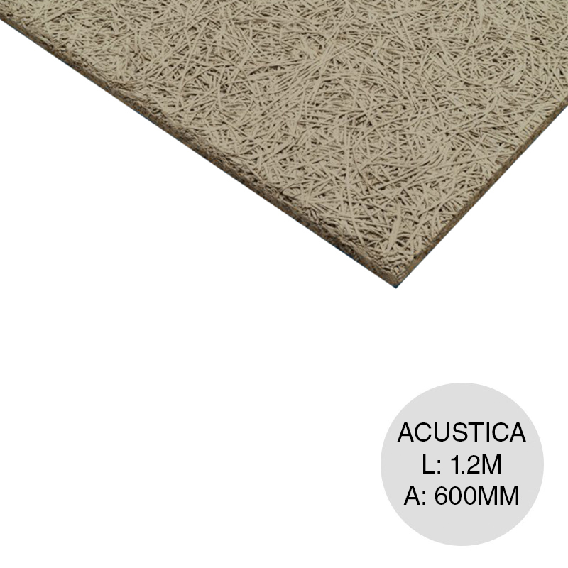 Placa acustica cielorraso / revestimiento fibra madera Heradesign fine natural 15mm x 600mm x 1.20m