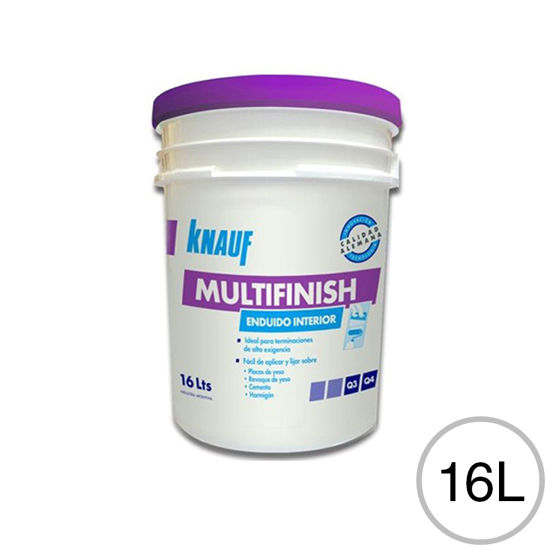 Enduido terminaciones alta exigencia Multifinish interior blanco balde x 16l