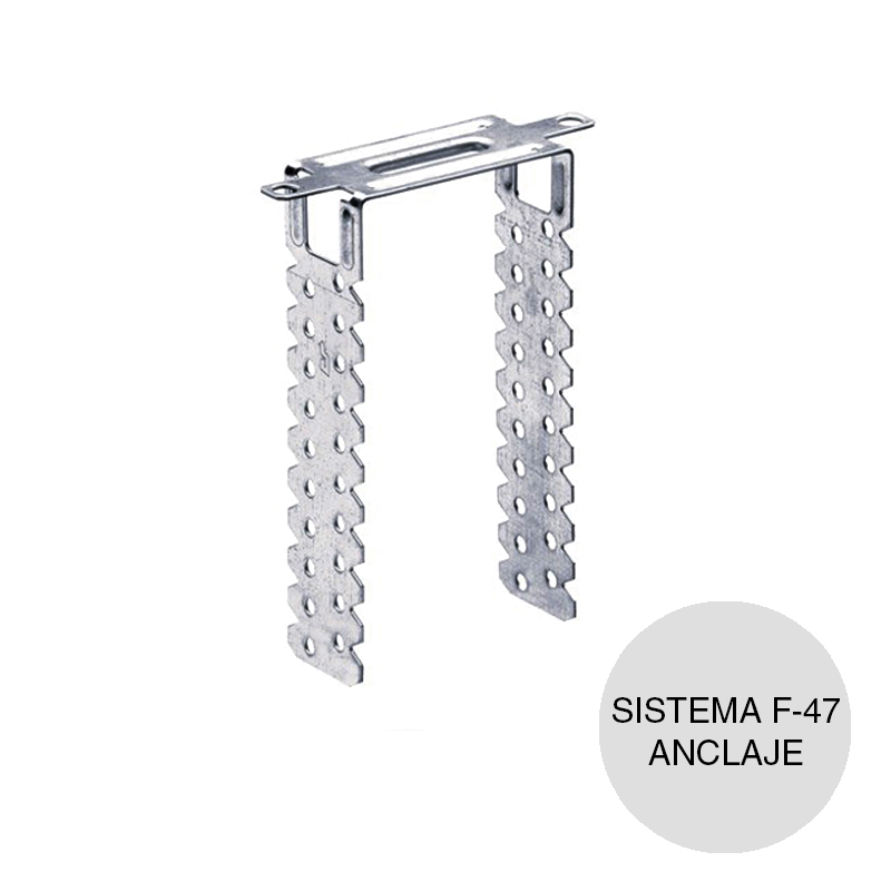 Anclaje regulacion directo galvanizado cielorraso/revestimiento semi-directo sistema F-47