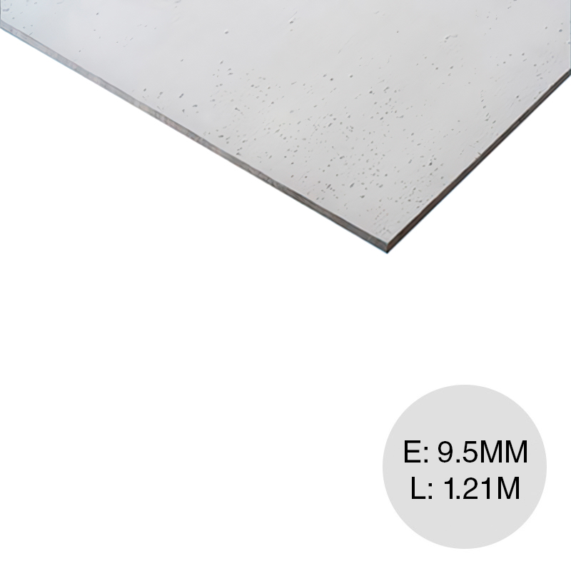 Placa cielorraso desmontable yeso Pegasus blanca texturada 9.5mm x 605mm x 1.21m