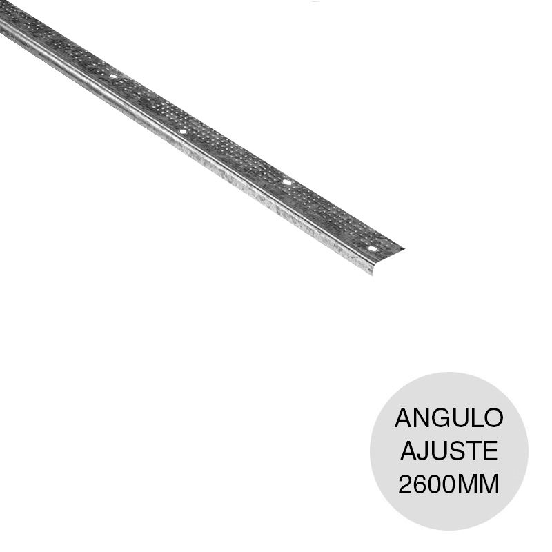Perfil construccion seco angulo ajuste galvanizado moleteado 10mm x 24mm x 2.60m