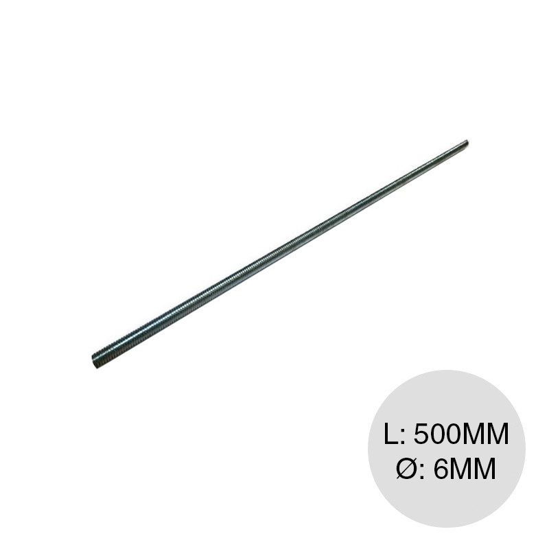 Varilla roscada cuelgue galvanizado cielorrasos sistema F-47 500mm x u