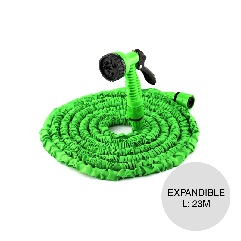 Manguera riego expandible latex rollo x 23m