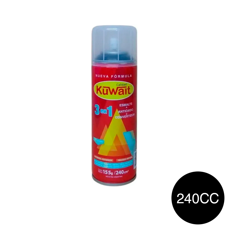 Pintura aerosol negro 240cc