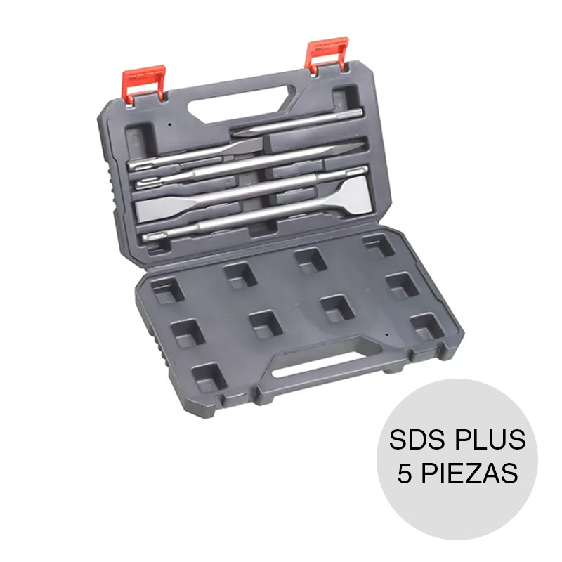 Set cincel SDS Plus caja x 5 piezas