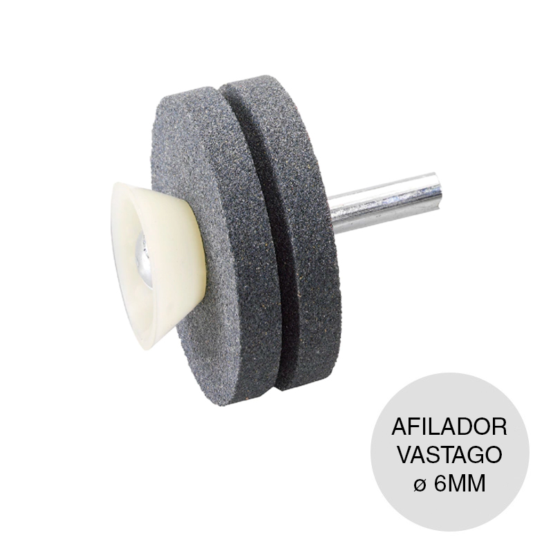 Afilador cuchillos y tijeras corindon vastago ø 6mm
