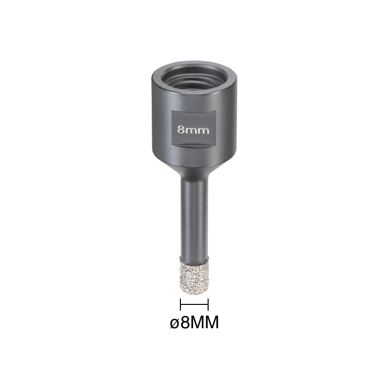 Sierra corona revestida de diamante p/corte seco ø 8mm rosca M14